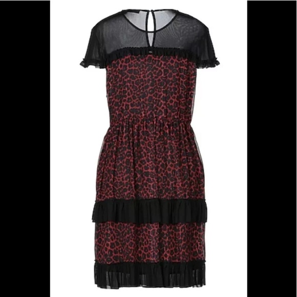 LIU JO women dress sz. 4 red/black leopard print nwt - Picture 2 of 2
